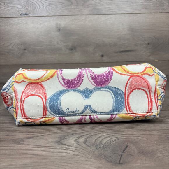 COACH Scribble Tote Bag with Hot Pink Leather Trim A1395-F21894 - Picture 13 of 13